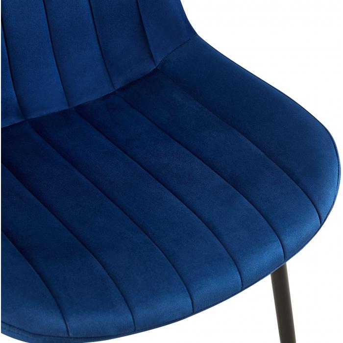 2er Set Sthle HLO-CP31 Samt ~ blau