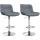 2er Set Barhocker HLO-CP302 Kunstleder chrom ~ grau 2er Set Barhocker HLO-CP302 Kunstleder chrom ~ grau