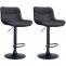 2er Set Barhocker HLO-CP302 Kunstleder schwarz ~ schwarz