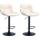 2er Set Barhocker HLO-CP302 Kunstleder schwarz ~ creme
