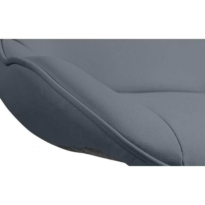 2er Set Barhocker HLO-CP302 Kunstleder chrom ~ grau