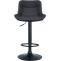 2er Set Barhocker HLO-CP302 Kunstleder schwarz ~ schwarz