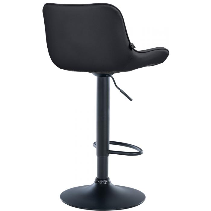 2er Set Barhocker HLO-CP302 Kunstleder schwarz ~ schwarz