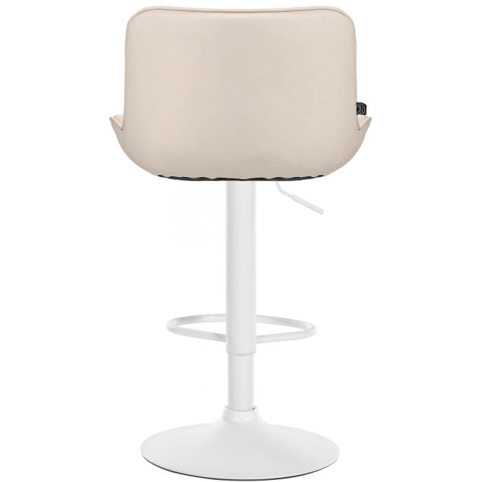2er Set Barhocker HLO-CP302 Kunstleder wei ~ creme