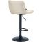 2er Set Barhocker HLO-CP304 Stoff schwarz ~ creme