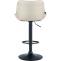 2er Set Barhocker HLO-CP304 Stoff schwarz ~ creme