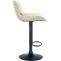 2er Set Barhocker HLO-CP304 Stoff schwarz ~ creme