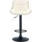 2er Set Barhocker HLO-CP304 Stoff schwarz ~ creme
