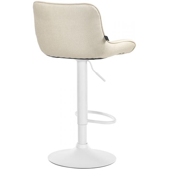 2er Set Barhocker HLO-CP304 Stoff wei ~ creme