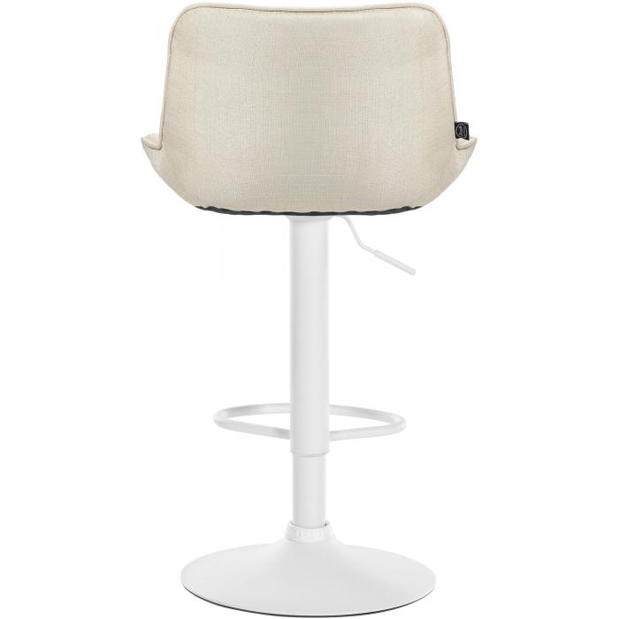 2er Set Barhocker HLO-CP304 Stoff wei ~ creme