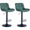 2er Set Barhocker HLO-CP303 Samt schwarz ~ grn