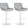 2er Set Barhocker HLO-CP303 Samt wei ~ grau