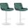 2er Set Barhocker HLO-CP303 Samt wei ~ grn