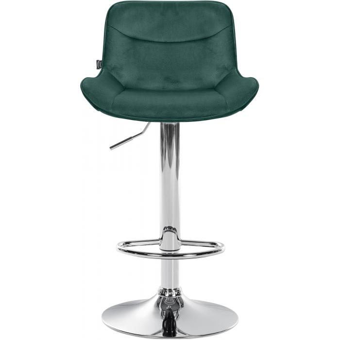 2er Set Barhocker HLO-CP303 Samt chrom ~ grn