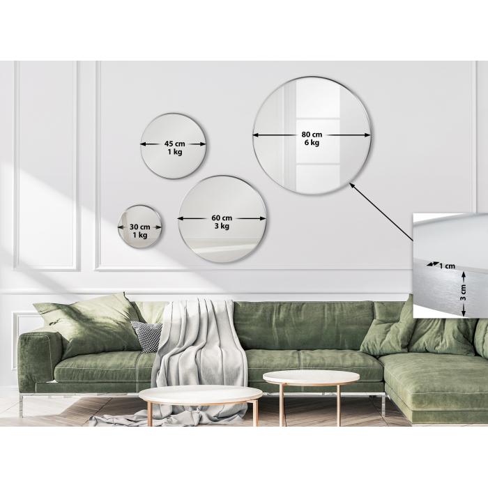 Wandspiegel HLO-CP122 S ~ silber