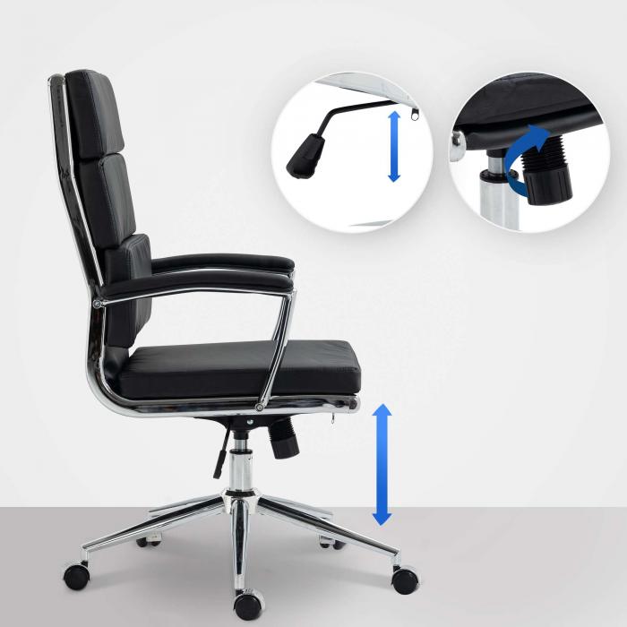 Brostuhl HLO-CP168 Kunstleder ~ schwarz