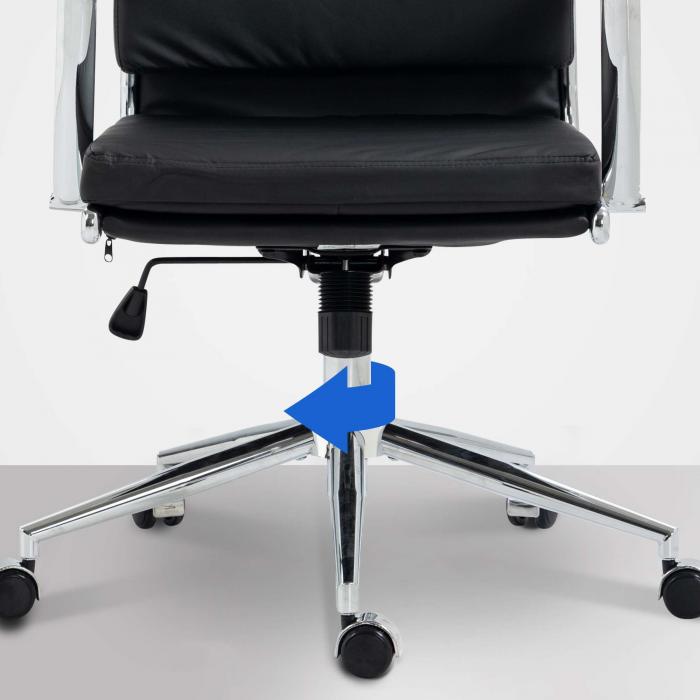 Brostuhl HLO-CP168 Kunstleder ~ schwarz