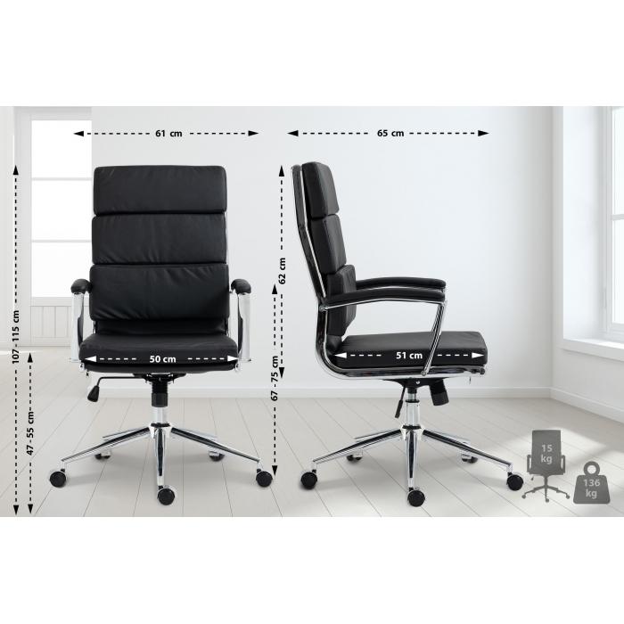 Brostuhl HLO-CP168 Kunstleder ~ schwarz