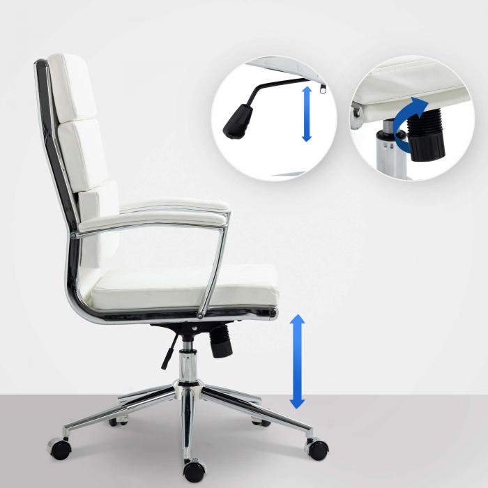Brostuhl HLO-CP168 Kunstleder ~ wei