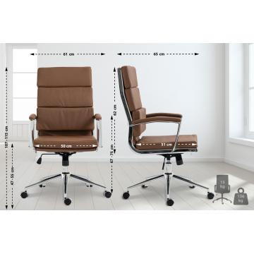 Brostuhl HLO-CP168 Kunstleder ~ hellbraun
