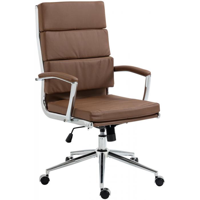 Brostuhl HLO-CP168 Kunstleder ~ hellbraun