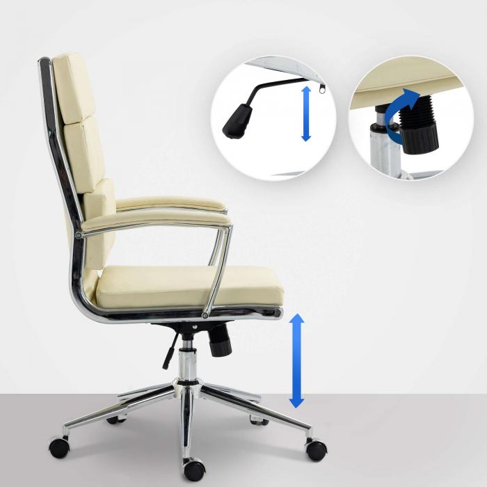 Brostuhl HLO-CP168 Kunstleder ~ creme