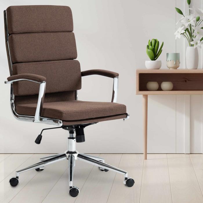 Brostuhl HLO-CP169 Stoff ~ braun