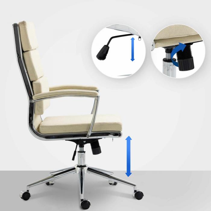 Brostuhl HLO-CP169 Stoff ~ creme