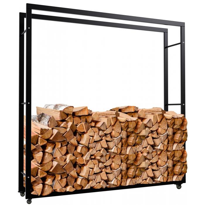 Kaminholzstnder HLO-CP116 mit Rollen 25x150x150 ~ schwarz