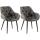 2er Set Stuhl HLO-CP24 Samt ~ anthrazit