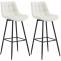 2er Set Barhocker HLO-CP249 Samt ~ creme