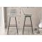 2er Set Barhocker HLO-CP249 Samt ~ grau