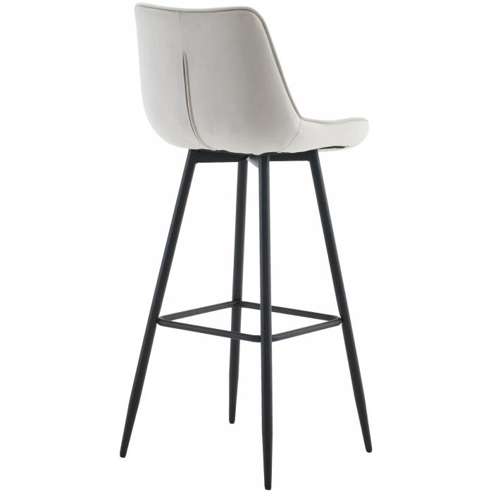 2er Set Barhocker HLO-CP249 Samt ~ grau