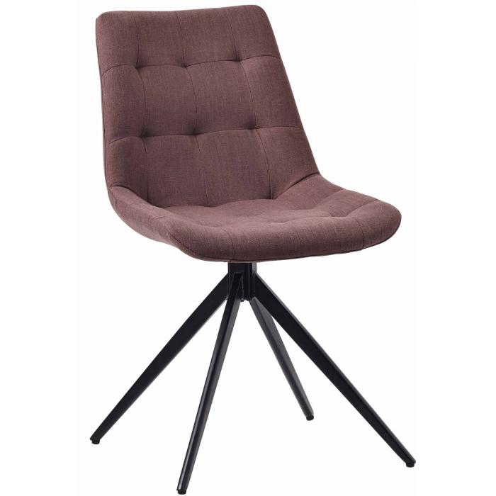 Esszimmerstuhl HLO-CP122 Stoff ~ braun