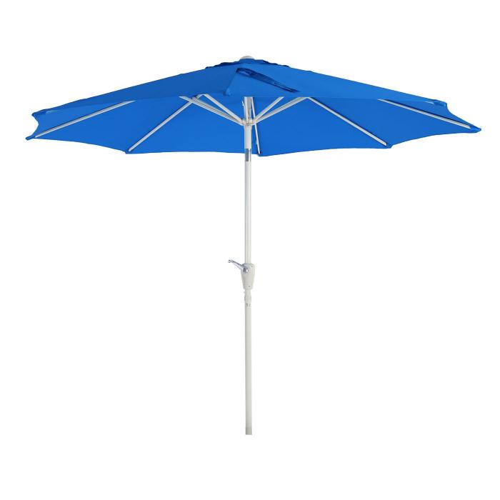 Sonnenschirm N18, Gartenschirm,  2,7m neigbar Polyester/Alu 5kg ~ blau