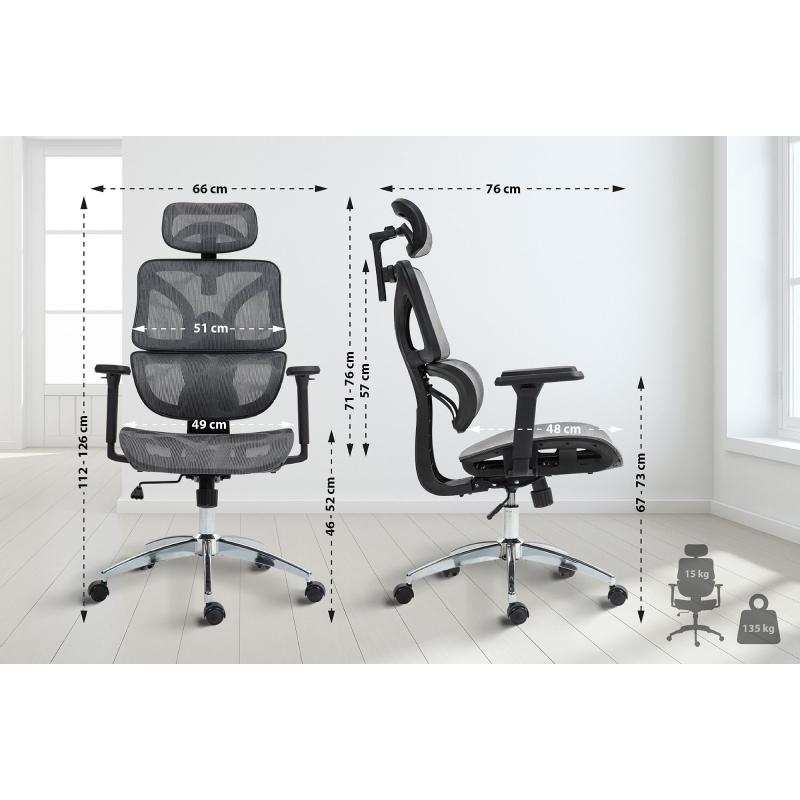 Brostuhl HLO-CP178 ~ grau