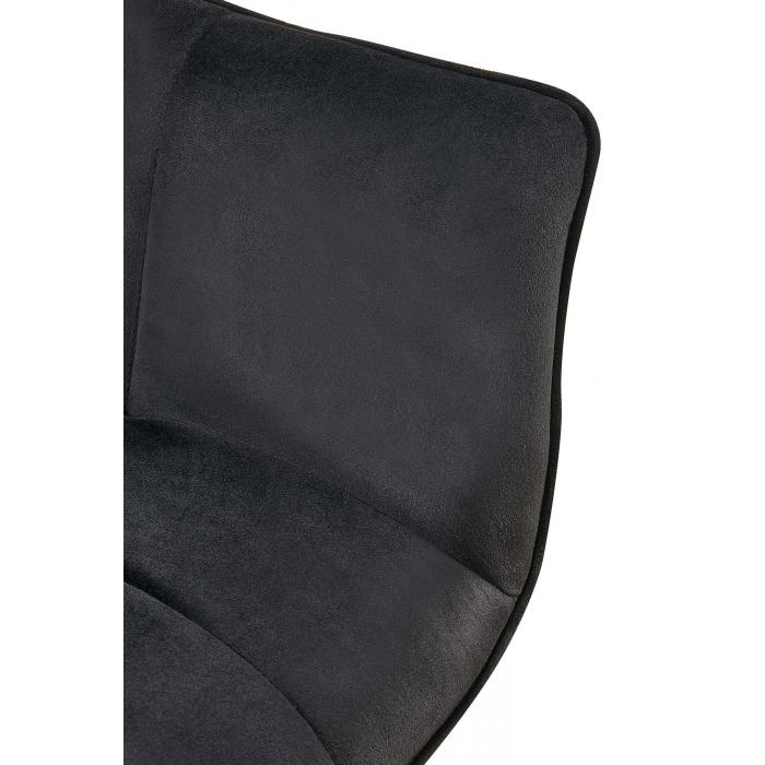 Esszimmerstuhl HLO-CP127 Samt ~ schwarz