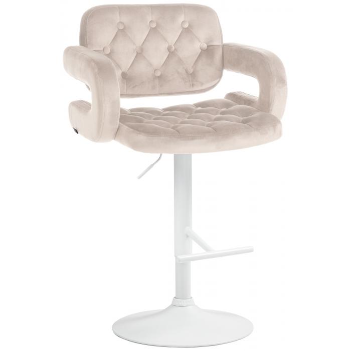 Barhocker HLO-CP314 Samt wei ~ creme
