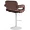 Barhocker HLO-CP314 Samt wei ~ braun