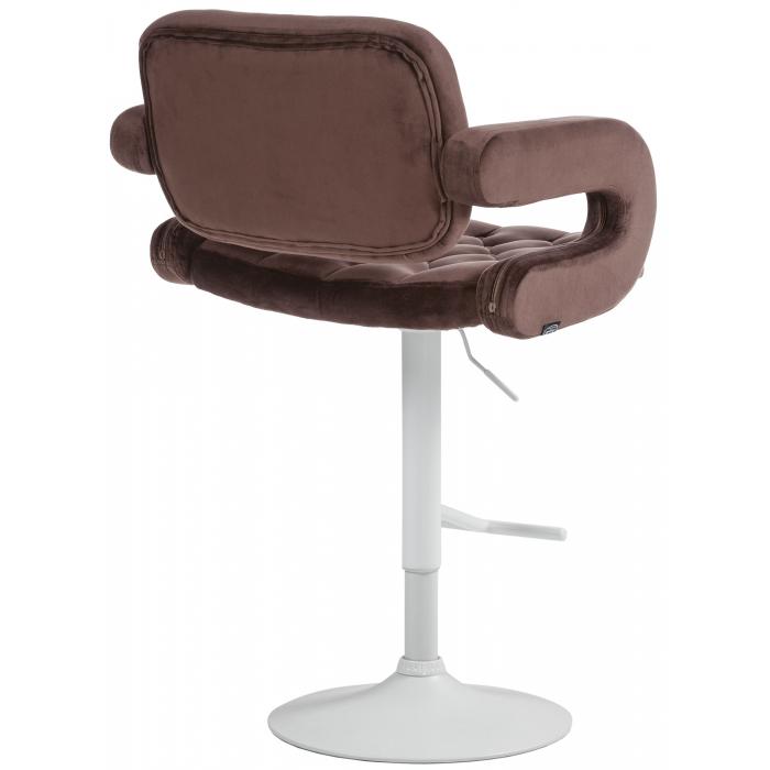 Barhocker HLO-CP314 Samt wei ~ braun