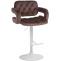 Barhocker HLO-CP314 Samt wei ~ braun