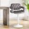 Barhocker HLO-CP314 Samt wei ~ grau