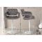 Barhocker HLO-CP314 Samt wei ~ grau