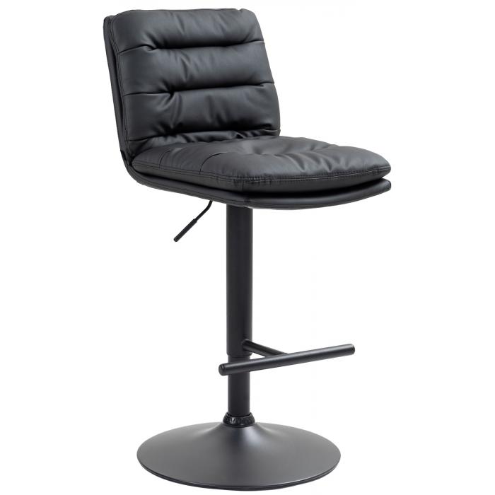 Barhocker HLO-CP246 Kunstleder schwarz ~ schwarz