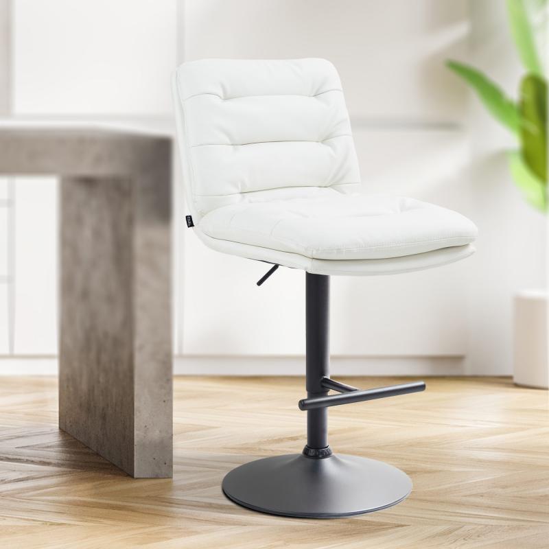Barhocker HLO-CP246 Kunstleder schwarz ~ wei