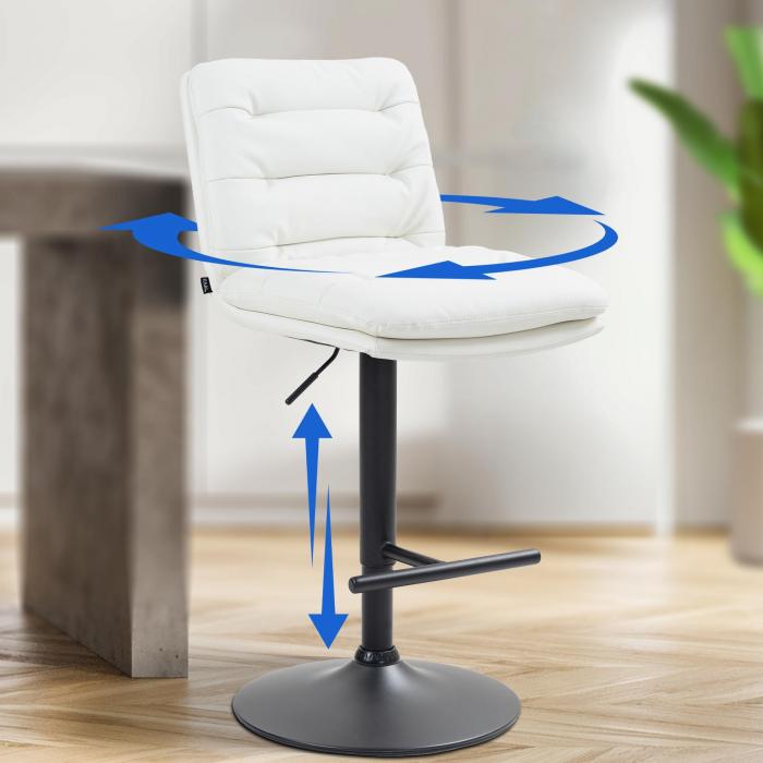 Barhocker HLO-CP246 Kunstleder schwarz ~ wei