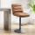 Barhocker HLO-CP246 Kunstleder schwarz ~ hellbraun