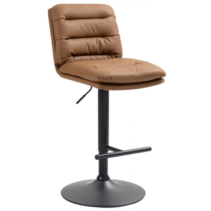 Barhocker HLO-CP246 Kunstleder schwarz ~ hellbraun