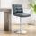 Barhocker HLO-CP246 Kunstleder chrom ~ grau