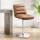 Barhocker HLO-CP246 Kunstleder chrom ~ hellbraun Barhocker HLO-CP246 Kunstleder chrom ~ hellbraun